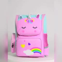 Children Girl Backpack With Large Capacity Waterproof Unicorn Print Teen School Bag for 2-16 Year Olds Cute Kawaii Kid Backpack