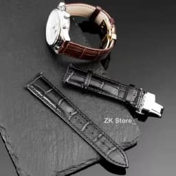 Genuine Cowhide Watch Straps with Box WatchBand 14mm 16mm 18mm 20mm 21mm 22mm 24mm Watch Bracelet Butterfly Clasp Wristband Belt
