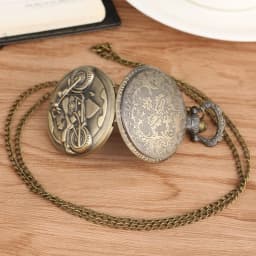 Retro Motorcycle CAR Pattern Quartz Pocket Watch Motorbike MOTO Design Pendant Fob Watch Chain Gifts for Men