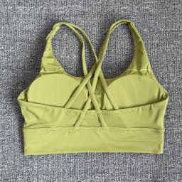 Solid Color Women Cross Back Bra Fitness Underwear Soft Fitness Sport Bra Top Gym Yoga Athletic Workout With Chest Pad