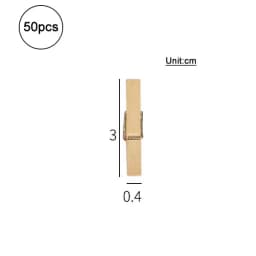 50pcs DIY Mini Wooden Clips Handmade Craft Decorative Photo Clips Clothespin Craft Decoration Pegs Home Office DIY Toy