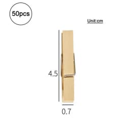 50pcs DIY Mini Wooden Clips Handmade Craft Decorative Photo Clips Clothespin Craft Decoration Pegs Home Office DIY Toy