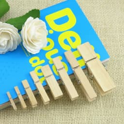 50pcs DIY Mini Wooden Clips Handmade Craft Decorative Photo Clips Clothespin Craft Decoration Pegs Home Office DIY Toy