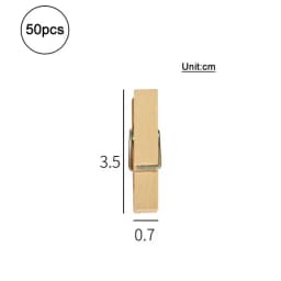 50pcs DIY Mini Wooden Clips Handmade Craft Decorative Photo Clips Clothespin Craft Decoration Pegs Home Office DIY Toy