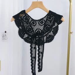 Lace Knitted Crochet Hollow Fake Collar Women Small Shawl Decorative Fake Collar Women Clothes Accessories Detachable Collar