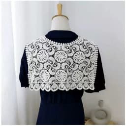 Lace Knitted Crochet Hollow Fake Collar Women Small Shawl Decorative Fake Collar Women Clothes Accessories Detachable Collar
