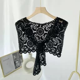 Lace Knitted Crochet Hollow Fake Collar Women Small Shawl Decorative Fake Collar Women Clothes Accessories Detachable Collar