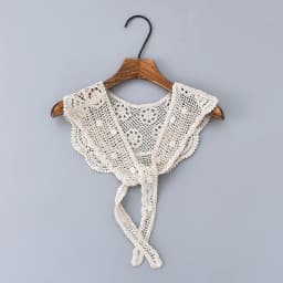 Lace Knitted Crochet Hollow Fake Collar Women Small Shawl Decorative Fake Collar Women Clothes Accessories Detachable Collar