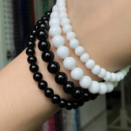 Wholesale Glass Stone Black White Matte Dull Polish Onyx Agates Round Beads For Jewelry Making DIY Bracelet Charms 4-12mm 15”