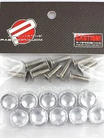 Universal 10pcs Fender Washer JDM Style fit Any 6mm Hole Bumpers Engine Dress Up License Plate Aluminum Washers With Bolts