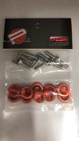 Universal 10pcs Fender Washer JDM Style fit Any 6mm Hole Bumpers Engine Dress Up License Plate Aluminum Washers With Bolts