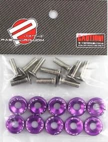 Universal 10pcs Fender Washer JDM Style fit Any 6mm Hole Bumpers Engine Dress Up License Plate Aluminum Washers With Bolts