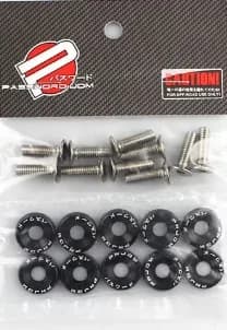 Universal 10pcs Fender Washer JDM Style fit Any 6mm Hole Bumpers Engine Dress Up License Plate Aluminum Washers With Bolts