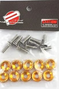 Universal 10pcs Fender Washer JDM Style fit Any 6mm Hole Bumpers Engine Dress Up License Plate Aluminum Washers With Bolts
