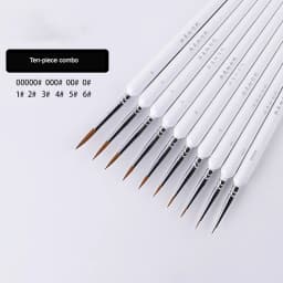 4/5/10pcs Miniature Hook Line Pen Art Painting Brushes Weasel Hair Paint Brush Gouache Watercolor Oil Paint Artists Hand Painted