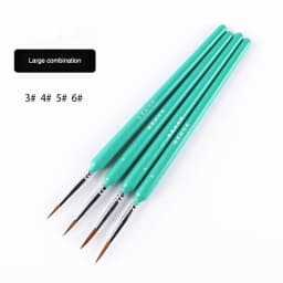 4/5/10pcs Miniature Hook Line Pen Art Painting Brushes Weasel Hair Paint Brush Gouache Watercolor Oil Paint Artists Hand Painted