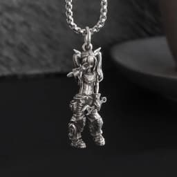 Punk Gold Color Ahura Mazda Fire of Light and Truth Zoroastrianism Amulet Necklaces for Men