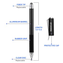 Universal Fiber Stylus 2 in 1 Disc Stylus Pen Mesh Fiber Tip Series Precision Touch Screen Pens for All Capacitive Touch Screens