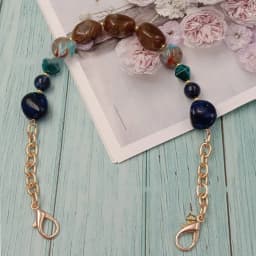 1Pcs New Colorful Acrylic Handbag Strap Handle Bead Replaceable Resin Stone Wristlet Purse Bag Belt DIY Bag Parts Accessories