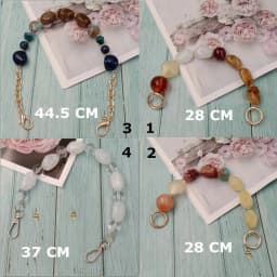 1Pcs New Colorful Acrylic Handbag Strap Handle Bead Replaceable Resin Stone Wristlet Purse Bag Belt DIY Bag Parts Accessories