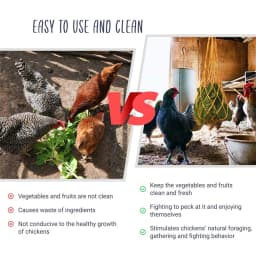 Chicken Vegetable Net String Bag Poultry Fruit Holder Chicken Cabbage Feeder Treat Feeding Tool for Hen Goose Duck Large Birds