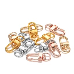 10Pcs Alloy Snap Lobster Clasp Hooks Keychain Findings for DIY Key Chain Necklace Bracelet Accessories Supplies Wholesale