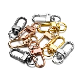 10Pcs Alloy Snap Lobster Clasp Hooks Keychain Findings for DIY Key Chain Necklace Bracelet Accessories Supplies Wholesale