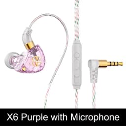 X6 3.5mm Wired Earphone Bass HiFi Headphones Stereo Girl Gift Music Earphones Musician Headset Gamer Earbuds for Huawei
