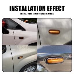 Car LED Dynamic Amber Side Marker Light Turn Signal Lamp For Fiat Panda Punto Evo Stilo Qubo Peugeot Citroen Lancia Musa(350)