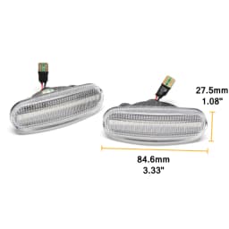Car LED Dynamic Amber Side Marker Light Turn Signal Lamp For Fiat Panda Punto Evo Stilo Qubo Peugeot Citroen Lancia Musa(350)