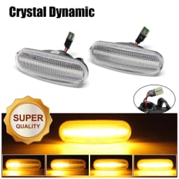 Car LED Dynamic Amber Side Marker Light Turn Signal Lamp For Fiat Panda Punto Evo Stilo Qubo Peugeot Citroen Lancia Musa(350)