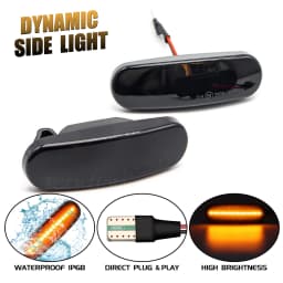 Car LED Dynamic Amber Side Marker Light Turn Signal Lamp For Fiat Panda Punto Evo Stilo Qubo Peugeot Citroen Lancia Musa(350)