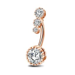 1PCS Surgical Steel Ab Crystal Belly Button Rings Zircon Heart Navel Piercing Reverse Cute Belly Button Piercing Sexy Navel Ring