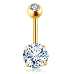 1PCS Surgical Steel Ab Crystal Belly Button Rings Zircon Heart Navel Piercing Reverse Cute Belly Button Piercing Sexy Navel Ring