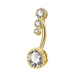 1PCS Surgical Steel Ab Crystal Belly Button Rings Zircon Heart Navel Piercing Reverse Cute Belly Button Piercing Sexy Navel Ring