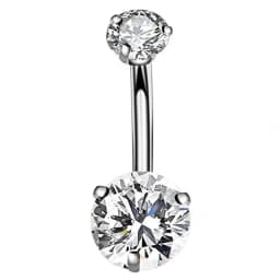 1PCS Surgical Steel Ab Crystal Belly Button Rings Zircon Heart Navel Piercing Reverse Cute Belly Button Piercing Sexy Navel Ring