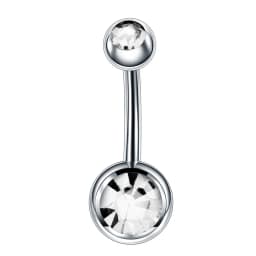 1PCS Surgical Steel Ab Crystal Belly Button Rings Zircon Heart Navel Piercing Reverse Cute Belly Button Piercing Sexy Navel Ring