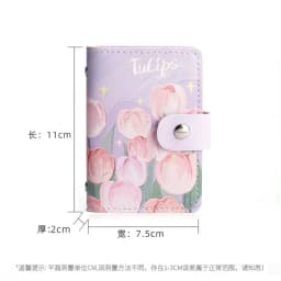 Retro Oil Painting Card Bag Large Capacity Women's Multi Slot Card Covers Driver's License Holder Credit Card Holder Coin Purse