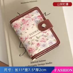 Retro Oil Painting Card Bag Large Capacity Women's Multi Slot Card Covers Driver's License Holder Credit Card Holder Coin Purse