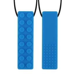 5PCS Brick Silicone Teether Baby Teething Toys Sensory Chewable Necklace BPA Free Silicone Food Grade Teether Oral Motor Tools