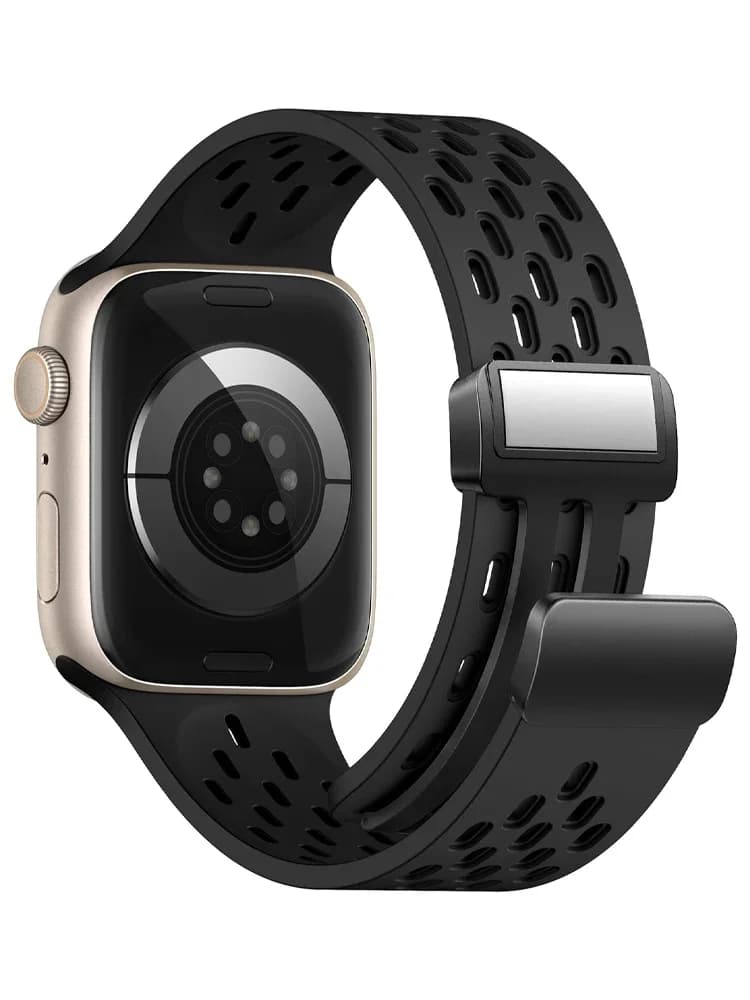 Silicone Strap for Apple Watch Band 49mm 45mm 44mm 42mm 40mm 41mm Magnetic Bracelet Correa iWatch Series 9 8 SE 7 6 5 4 3 Ultra