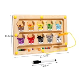 2 in 1 Magnetic Color Sorting Maze & Drawing Board Toddler Montessori Toys Number Matching Learning Counting Preschool Activity