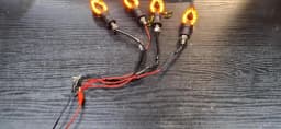 4Pcs Motorcycle Heart Shape Universal 12 LED Turn Signals Short Turn Signal Lights Indicator Blinkers Flashers Amber Color