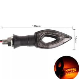 4Pcs Motorcycle Heart Shape Universal 12 LED Turn Signals Short Turn Signal Lights Indicator Blinkers Flashers Amber Color