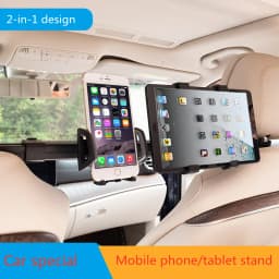 360° Car Phone Seat Holder Car Seat Back Rear Pillow Holder Rotating Stands Two-In-One At The Same Time Design For Tablet