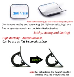 RISK Bicycle Cables Housing Bike Oil Tube Fixed Clips C Shape Shift Brake Guide Cable Tube Fixed Clamp Frame Buckle