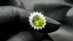 Retro Silver Ring for Women Flower Rings with Peridot Stones Shining Luxury Brand Wedding Engagement Rings Jewelry