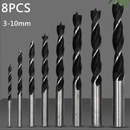 Bonoda 8Pcs/Set Wood Drill Bit Set 3MM-10MM Drill Bits Kit For Woodworking Wood Tools Spiral Drill Bit High Carbon Steel