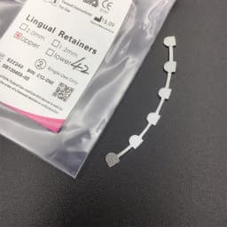 2Pcs Dental Orthodontic Bondable Lingual Retainers Mesh Base Upper/Lower Dental Materials