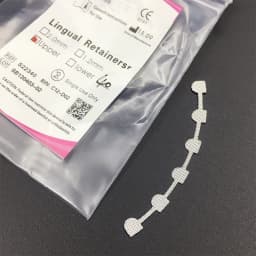 2Pcs Dental Orthodontic Bondable Lingual Retainers Mesh Base Upper/Lower Dental Materials